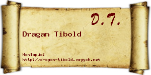 Dragan Tibold névjegykártya